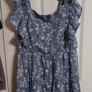 Wallflower Blue Floral Midi Dress